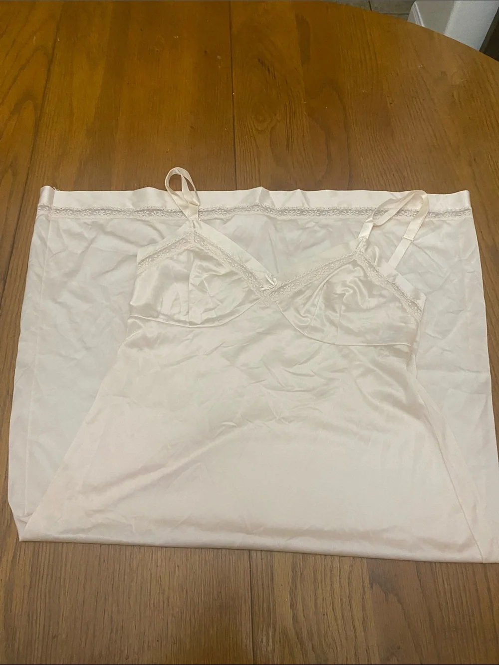 Vintage Lorraine Slip Nightdress in Pale Pink - Size 34 Tall